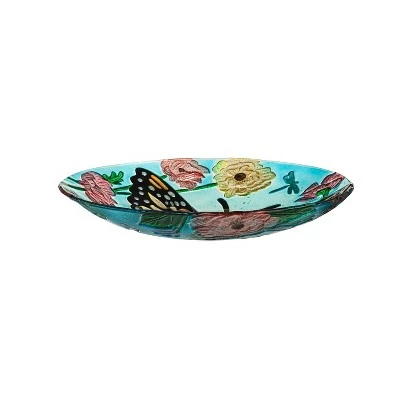 Outlet π― Evergreen 18" Glitter Hand Painted and Embossed Bird Bath, Butterfly π₯° 6 Outlet π― Evergreen 18" Glitter Hand Painted and Embossed Bird Bath, Butterfly π₯° - Image 4