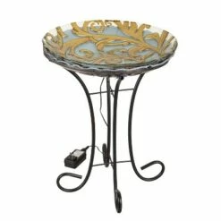 Brand new 😍 Evergreen Sunfower 18" Birdbath with Crushed Glass Look 😉 -Garden Decor Shop unnamed file 1970