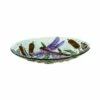 Promo ⭐ Evergreen 18" Hand Painted Bird Bath with Crushed Glass, Dragonflies over Cattails ❤️ -Garden Decor Shop unnamed file 2012