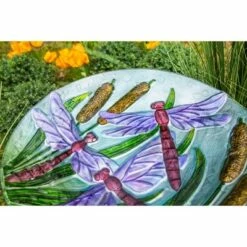 Promo ⭐ Evergreen 18" Hand Painted Bird Bath with Crushed Glass, Dragonflies over Cattails ❤️ 10 Promo ⭐ Evergreen 18" Hand Painted Bird Bath with Crushed Glass, Dragonflies over Cattails ❤️ -Garden Decor Shop unnamed file 2016