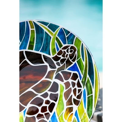 Discount π Evergreen 18" Art Nouveau Bird Bath, Tortoise π 4 Discount π Evergreen 18" Art Nouveau Bird Bath, Tortoise π - Image 2