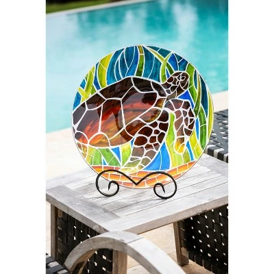 Discount π Evergreen 18" Art Nouveau Bird Bath, Tortoise π 5 Discount π Evergreen 18" Art Nouveau Bird Bath, Tortoise π - Image 3