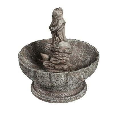 Discount β Evergreen Mermaid Concrete Finish Bird Bath π 5 Discount β Evergreen Mermaid Concrete Finish Bird Bath π - Image 3
