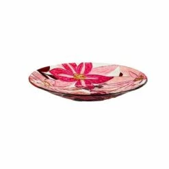 Buy 🔔 Evergreen 18" Hand Painted and Embossed Bird Bath, Pink Floral- 🥰 -Garden Decor Shop unnamed file 2052
