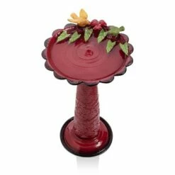 Discount ❤️ 28" Metal Birdbath With Birds And Leaves - Red - Alpine Corporation 🎉 -Garden Decor Shop unnamed file 2080