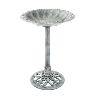 Promo π₯ Nature Spring 20" Antique-Style Outdoor Garden Birdbath With Pedestal - Gray π₯° 4 Promo π₯ Nature Spring 20" Antique-Style Outdoor Garden Birdbath With Pedestal - Gray π₯° - Image 2