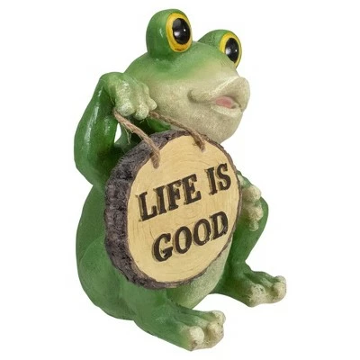 Best Sale π Northlight 9" Green 'Life is Good' Frog Outdoor Garden Statue β€οΈ 4 Best Sale π Northlight 9" Green 'Life is Good' Frog Outdoor Garden Statue β€οΈ - Image 2