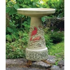 Best Pirce 🔔 Birds Choice 19" Burley Clay Hand Painted Birdbath Hummingbird 🤩 -Garden Decor Shop unnamed file 2139