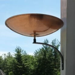 Flash Sale 🥰 12" Stainless Steel Birdbath Bowl with Wall Mount Bracket Polished Copper Plated - ACHLA Designs 🤩