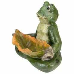 Buy 👍 Northlight 14" Green Frog with Leaf Birdfeeder Outdoor Garden Statue 🎁 -Garden Decor Shop unnamed file 220