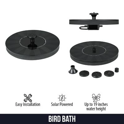 New π€© Dartwood Solar Bird Bath and Water Fountain with 4 Different Nozzle Heads for Bird Baths and Small Ponds π 4 New π€© Dartwood Solar Bird Bath and Water Fountain with 4 Different Nozzle Heads for Bird Baths and Small Ponds π - Image 2
