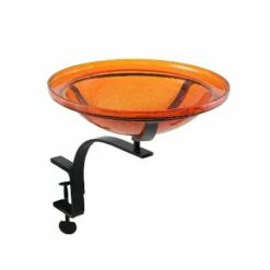 Top 10 ✨ 13.7" Reflective Crackle Glass Birdbath Bowl with Rail Mount Bracket - Achla Designs Orange ✨ -Garden Decor Shop unnamed file 2217