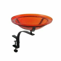 Top 10 ✨ 13.7" Reflective Crackle Glass Birdbath Bowl with Rail Mount Bracket - Achla Designs Orange ✨ -Garden Decor Shop unnamed file 2219