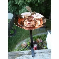 Cheapest ⭐ 17.2" Hummingbird Birdbath Bowl with Rail Mount Bracket Copper Plated - ACHLA Designs 👏