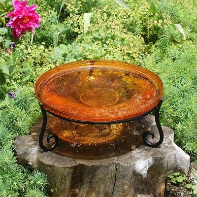 Top 10 🔔 6" Reflective Crackle Glass Birdbath Bowl with Short Stand II Mandarin Orange - Achla Designs 🧨 3 Top 10 🔔 6" Reflective Crackle Glass Birdbath Bowl with Short Stand II Mandarin Orange - Achla Designs 🧨