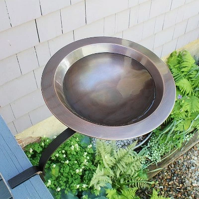 Outlet π€© 13.5" Classic II Antique Copper Birdbath w/ Rail Mount Bracket - Achla Designs β¨ 4 Outlet π€© 13.5" Classic II Antique Copper Birdbath w/ Rail Mount Bracket - Achla Designs β¨ - Image 2