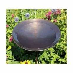 New π 4" Wide Burnt Copper Birdbath with Stake Antique Finish - Achla Designs π