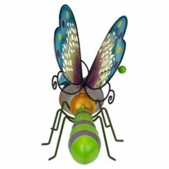 Outlet ✨ Napco 10" Large Muliti-Color Metal Smiling Butterfly Outdoor Garden Figurine 🔔 -Garden Decor Shop unnamed file 236