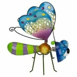 Outlet ✨ Napco 10" Large Muliti-Color Metal Smiling Butterfly Outdoor Garden Figurine 🔔 -Garden Decor Shop unnamed file 237