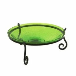 Discount 👏 6" Reflective Crackle Glass Birdbath Bowl With Short Stand II - Achla Designs Fern Green 🎉 -Garden Decor Shop unnamed file 2429