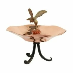Best deal 😍 12.7" Hummingbird Birdbath Bowl with Tripod Stand Copper Plated - ACHLA Designs ❤️