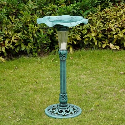 Flash Sale π― Teamson Home Polyresin Lotus Leaf Pedestal Bird Bath π 3 Flash Sale π― Teamson Home Polyresin Lotus Leaf Pedestal Bird Bath π