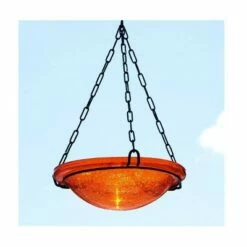 Best Pirce 🌟 12.5" Crackle Glass Hanging Birdbath Bowl - Achla Designs Teal ❤️ -Garden Decor Shop unnamed file 2562