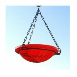 Best Pirce 🌟 12.5" Crackle Glass Hanging Birdbath Bowl - Achla Designs Teal ❤️ -Garden Decor Shop unnamed file 2563