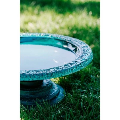 Deals π Set of 2 Concrete Glazed Finish Bird Baths with Short Base - Green - XBrand βοΈ 6 Deals π Set of 2 Concrete Glazed Finish Bird Baths with Short Base - Green - XBrand βοΈ - Image 4