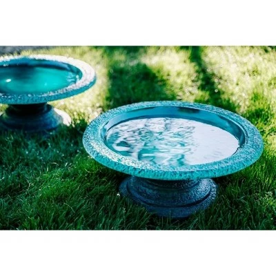 Deals π Set of 2 Concrete Glazed Finish Bird Baths with Short Base - Green - XBrand βοΈ 7 Deals π Set of 2 Concrete Glazed Finish Bird Baths with Short Base - Green - XBrand βοΈ - Image 5