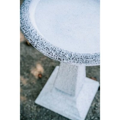 Best Sale β Set of 2 Concrete Matte Finish Bird Baths with Tall Square Pedestal and Base - White - XBrand 𧨠6 Best Sale β Set of 2 Concrete Matte Finish Bird Baths with Tall Square Pedestal and Base - White - XBrand 𧨠- Image 4