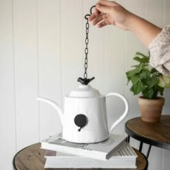 Coupon 🎉 Hanging White Metal Decorative Birdhouse - Foreside Home & Garden ⌛ -Garden Decor Shop unnamed file 2612