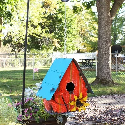 Cheap β Sunnydaze Decor Sunnydaze Indoor/Outdoor Decorative Metal Birdhouse with Yellow Sunflower Accents and Hanging Chain - Red - 12" π€© 3 Cheap β Sunnydaze Decor Sunnydaze Indoor/Outdoor Decorative Metal Birdhouse with Yellow Sunflower Accents and Hanging Chain - Red - 12" π€©