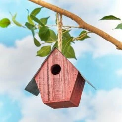 Flash Sale 💯 The Lakeside Collection Lakeside Rustic Wood Birdhouse - Farmhouse Outdoor Hanging Decoration for Spring ✔️