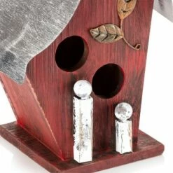 Brand new ⌛ Alpine Corporation 12" Wood/Metal Outdoor Hanging Birdhouse Turquoise 🧨 -Garden Decor Shop unnamed file 2657