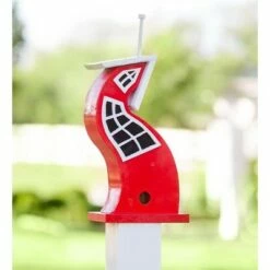 Buy 🎁 Wind & Weather Handcrafted Made in USA Gray Swaying Surrealist Wooden Birdhouse 🥰 -Garden Decor Shop unnamed file 2664