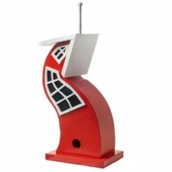 Buy 🎁 Wind & Weather Handcrafted Made in USA Gray Swaying Surrealist Wooden Birdhouse 🥰 -Garden Decor Shop unnamed file 2665