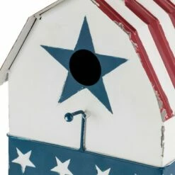 Hot Sale 🔔 18" Iron Patriotic Birdhouse With Rooster Vane Top - Alpine Corporation ❤️ -Garden Decor Shop unnamed file 2689