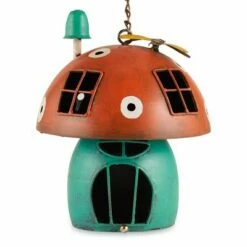Discount 👏 Zingz & Thingz Zingz & Thingz 22.25" Mushroom Iron Birdhouse Red 🔥