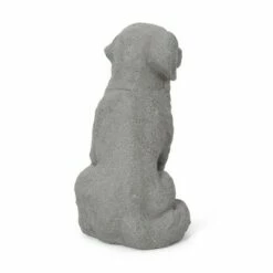Best Pirce 🎁 Bluffton Outdoor 🐕 Dog Garden Statue - Stone Gray - Christopher Knight Home ✨ -Garden Decor Shop unnamed file 283