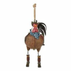 Hot Sale ⭐ Zingz & Thingz Zingz & Thingz 13" Cowboy Rooster Polyresin Birdhouse ⌛ -Garden Decor Shop unnamed file 2830