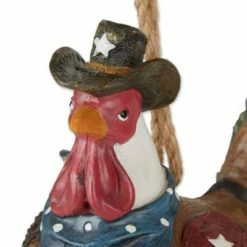 Hot Sale ⭐ Zingz & Thingz Zingz & Thingz 13" Cowboy Rooster Polyresin Birdhouse ⌛ -Garden Decor Shop unnamed file 2831