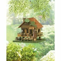 Discount ❤️ Zingz & Thingz Zingz & Thingz 8.875" Woodland Cabin Wood Birdhouse 😀