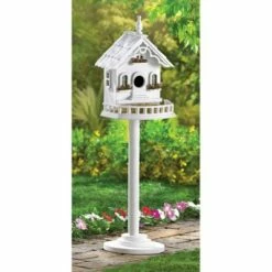 Cheap ❤️ Zingz & Thingz Zingz & Thingz 29.95" Freestanding Victorian Wood Birdhouse White 🤩