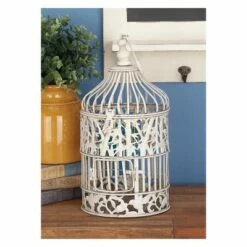 Budget 🤩 15"H Iron Bird House - White - Olivia & May 😀 -Garden Decor Shop unnamed file 2933