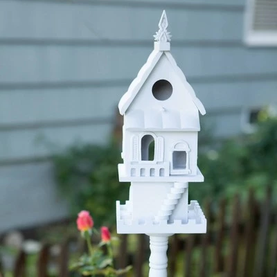 Best Sale β Zingz & Thingz Zingz & Thingz 27.25" Two Story Pedestal Wood Birdhouse White π 4 Best Sale β Zingz & Thingz Zingz & Thingz 27.25" Two Story Pedestal Wood Birdhouse White π - Image 2