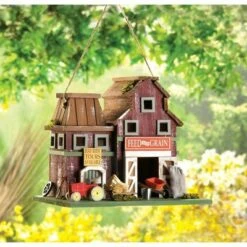New 🧨 Zingz & Thingz Zingz & Thingz 8.5" Farmstead Wood Birdhouse ⌛