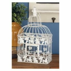 Best Pirce 🛒 22"H Iron Bird House - White - Olivia & May 🧨 -Garden Decor Shop unnamed file 2988
