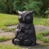 Discount 👏 Northlight 17" Dark Gray Meditating Buddha Owl Outdoor Garden Statue 🌟 -Garden Decor Shop unnamed file 30