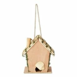 Budget ❤️ Zingz & Thingz Zingz & Thingz 8" Moss-Edged Wood Birdhouse Green 😉